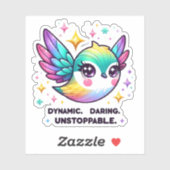 Dynamic Daring Unstoppable Motivatie Sticker (Vel)