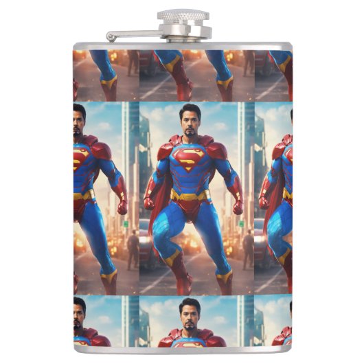 Dynamic Defender: de kracht van een superheld in j Heupfles (Voorkant)