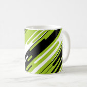 Dynamic Diagonal Striped Abstract Design Koffiemok (Voorkant rechts)
