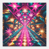 Dynamic Disco Lights Peel en Stick Behang (Voorkant)