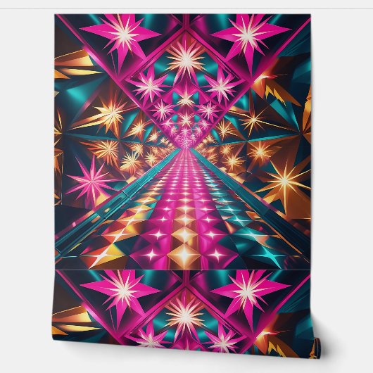 Dynamic Disco Lights Peel en Stick Behang (Afrollen)