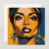 Dynamic Diva: Vrouwen Poppen Kunst Notitiekaartje (Voorkant / Achterkant)