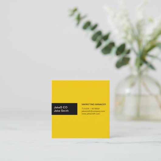 Dynamic Duo Vierkante Visitekaartje (Staand voorkant)