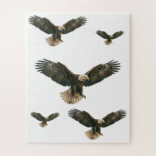 Dynamic Eagle Flock – Freedom and Power Puzzle. Legpuzzel (Verticaal)