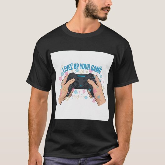 Dynamic Esports Champion Gaming Controller Design T-shirt (Voorkant)