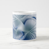 Dynamic Fantasy Abstract Blue Tones Fractal Art Grote Koffiekop (Voorkant)