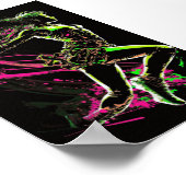 Dynamic Fitness Girl, Vrouw Gym Motivation Poster (Hoek)