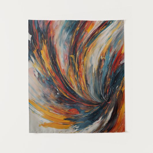 Dynamic Flame Abstract Expressionisme Kunst Wandkleed (Voorkant)
