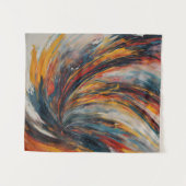 Dynamic Flame Abstract Expressionisme Kunst Wandkleed (Voorkant (horizontaal))