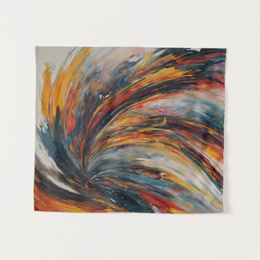 Dynamic Flame Abstract Expressionisme Kunst Wandkleed (Voorkant (horizontaal))