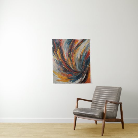 Dynamic Flame Abstract Expressionisme Kunst Wandkleed (In situ)