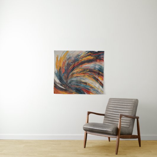 Dynamic Flame Abstract Expressionisme Kunst Wandkleed (In Situ (horizontaal))