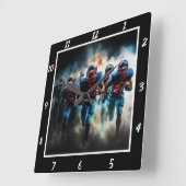 Dynamic Football Action  Vierkante Klok (Hoek)