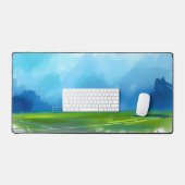 "Dynamic Football Field Desk Mat - Blue Energy Dig (Keyboard & Muis)