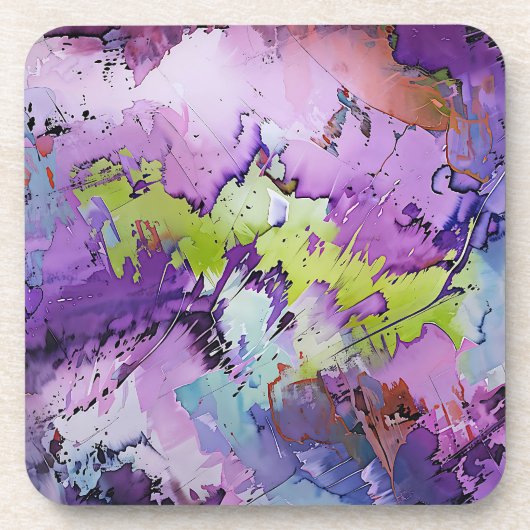 "Dynamic Fragments" Hedendaagse Abstracte kunst Bier Onderzetter (Voorkant)