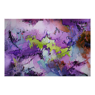 "Dynamic Fragments" Hedendaagse Abstracte kunst Perfect Poster