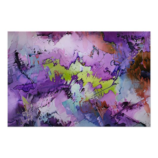 "Dynamic Fragments" Hedendaagse Abstracte kunst Perfect Poster (Voorkant)