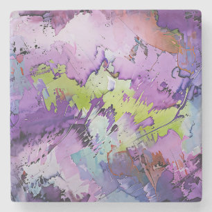 "Dynamic Fragments" Hedendaagse Abstracte kunst Stenen Onderzetter