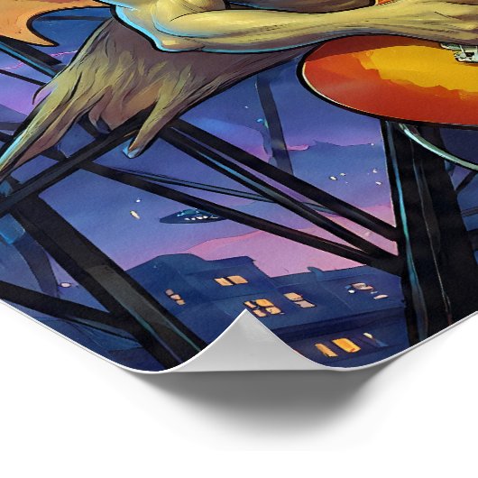 Dynamic Full Color Illustration: Grumpy Gargoyle Poster (Hoek)