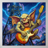 Dynamic Full Color Illustration: Grumpy Gargoyle Poster (Voorkant)