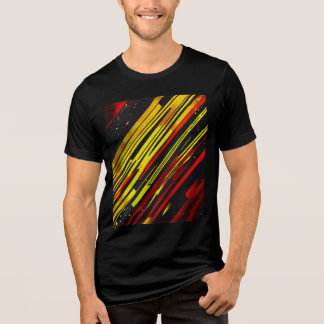 Dynamic Fusion: rode en gele Abstracte sportjagers Tri-Blend Shirt