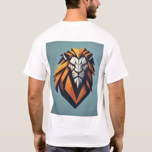 Dynamic Geometric Lion Logo T-shirt (Achterkant)