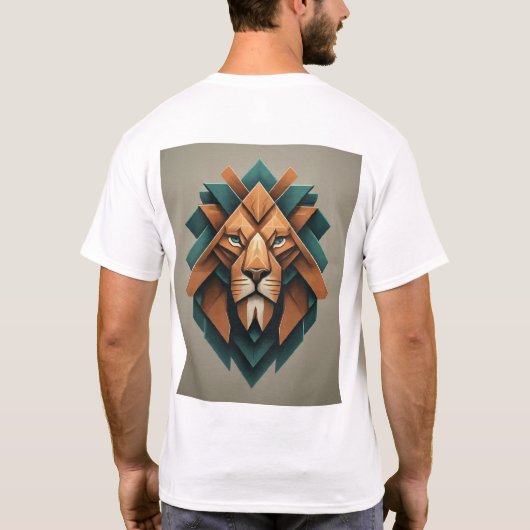 Dynamic Geometric Lion Logo T-shirt (Achterkant)