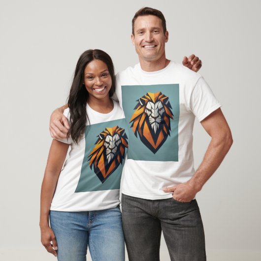 Dynamic Geometric Lion Logo T-shirt (Unisex)