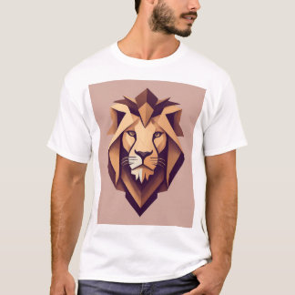 Dynamic Geometric Lion Logo T-shirt" T-shirt