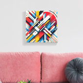 "Dynamic Geometry" Abstracte muurkunst Canvas Afdruk (Insitu (Woonkamer))
