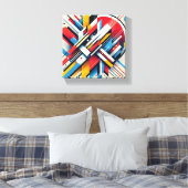 "Dynamic Geometry" Abstracte muurkunst Canvas Afdruk (Insitu (Slaapkamer))