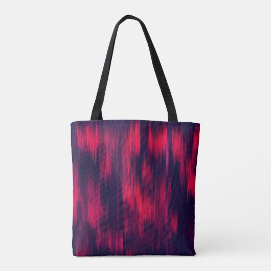 DYNAMIC - Glitch - Krachtig Rood en Blauw Tote Bag (Achterkant)