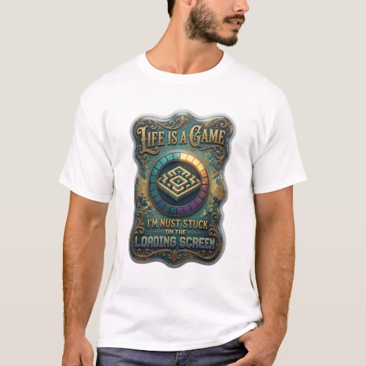 Dynamic Gold LIFE IS A GAME T-shirt (Voorkant)