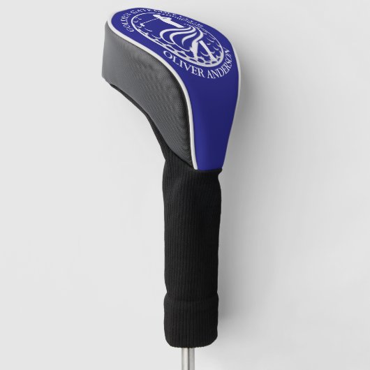 Dynamic Golfer Silhouette gepersonaliseerd Golfheadcover (Schuin)