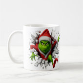 Dynamic Grinch With Festive Design Breaking wall Koffiemok (Links)