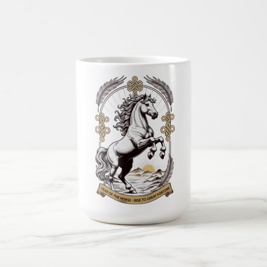 Dynamic Horse Emblem, Chinese New Year Gift Koffiemok (Center)