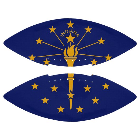 Dynamic Indiana State Flag Graphic op een American Football (Panelen)
