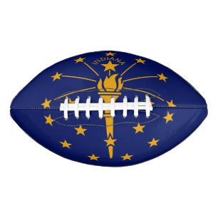Dynamic Indiana State Flag Graphic op een American Football