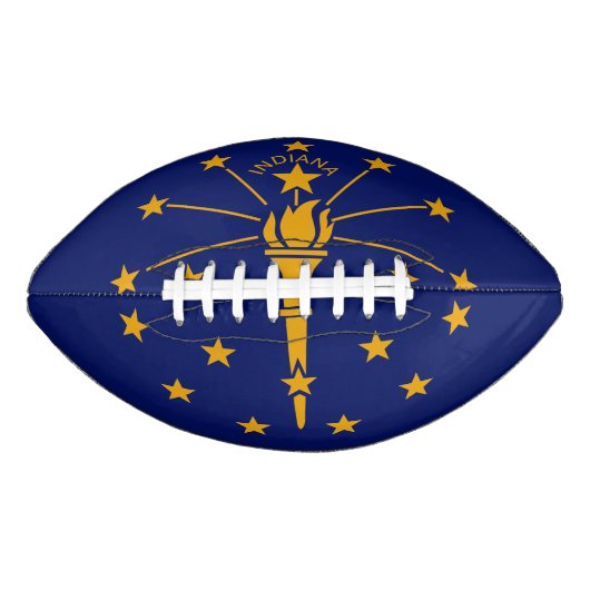 Dynamic Indiana State Flag Graphic op een American Football (Voorkant)