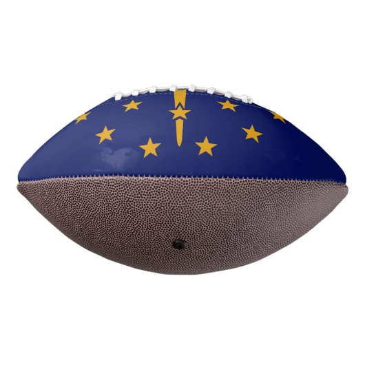 Dynamic Indiana State Flag Graphic op een American Football (Gedraaid 270)