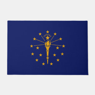Dynamic Indiana State Flag Graphic op een Deurmat