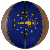 Dynamic Indiana State Flag Graphic op een Mini Basketbal (Verticaal)