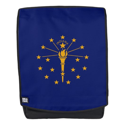 Dynamic Indiana State Flag Graphic op een Rugtassen (Voorkant)