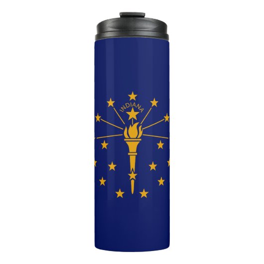 Dynamic Indiana State Flag Graphic op een Thermosbeker (Voorkant)