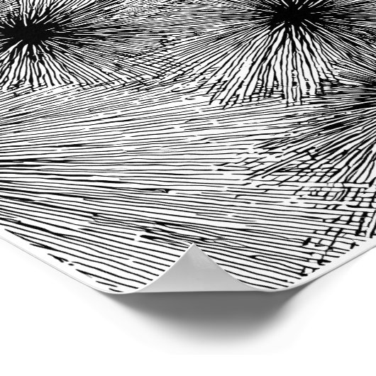 Dynamic Ink Splatter Abstract Coloring Page  Poster (Hoek)