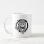 Dynamic Leopard / Jaguar Attack Coffee Mug - Bold  Koffiemok (Links)