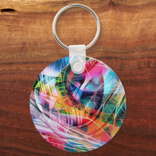 Dynamic Lines Abstraction Sleutelhanger (Voorkant)