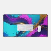 Dynamic Liquid Abstract, Goud Blauwgroen Zwart & P Bureaumat (Keyboard & Muis)