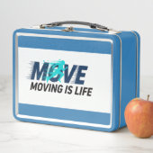 Dynamic logo with runner silhouette and text Move  (In situ)