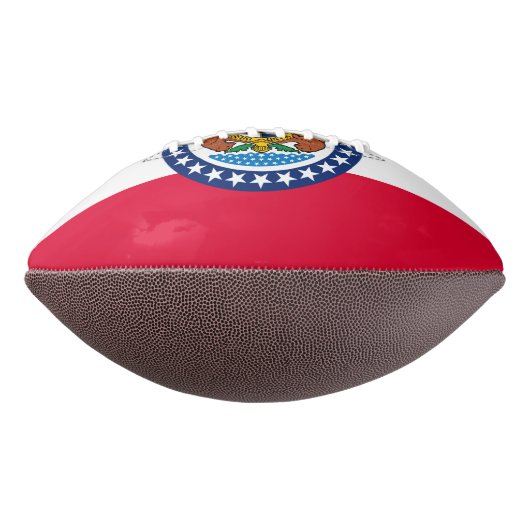 Dynamic Missouri State Flag Graphic op een American Football (Gedraaid 90)